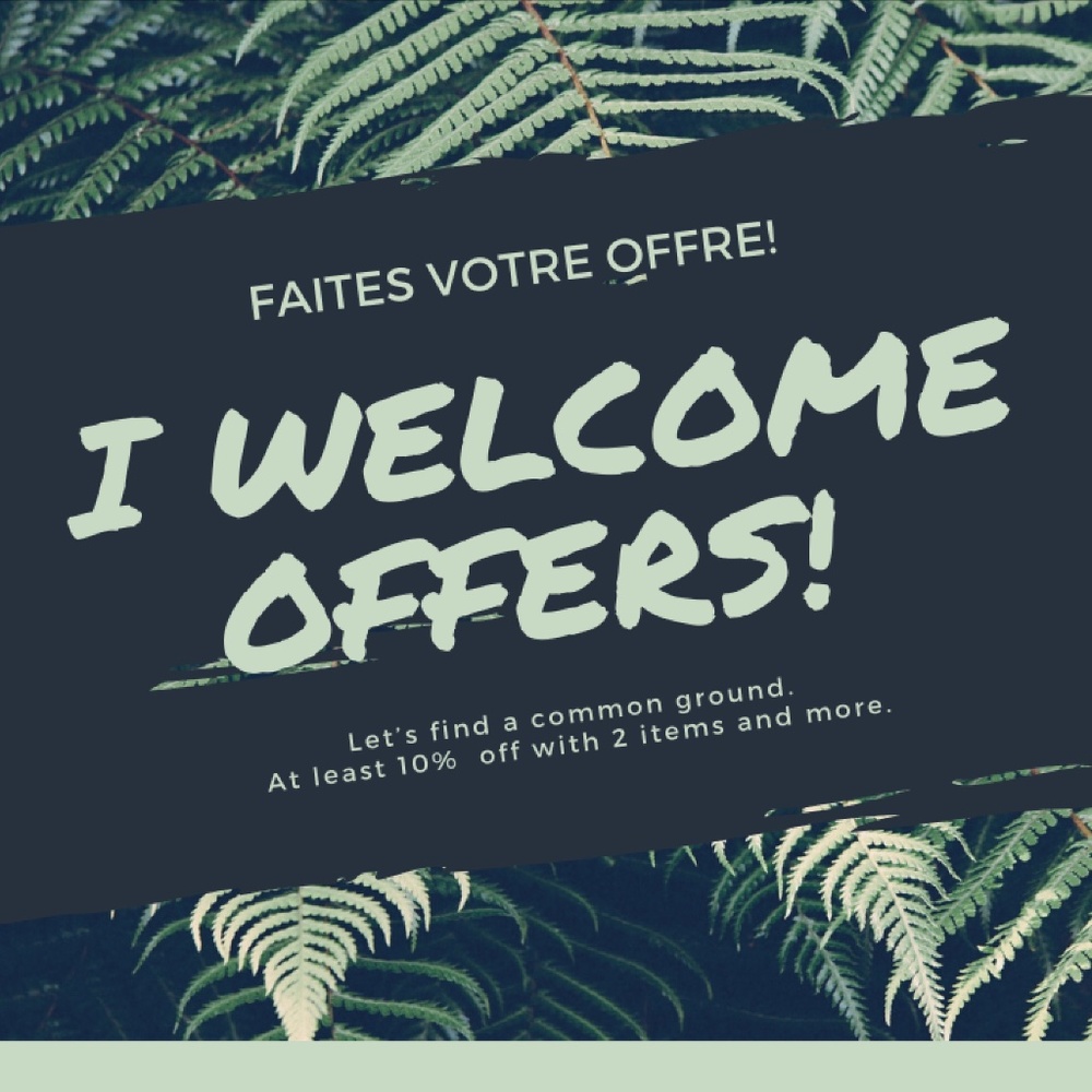 You like an item, not the price? Send me an offer!